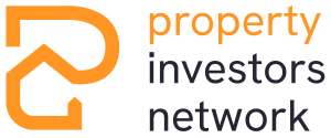 Property Investors Network logo features an orange house icon on the left and the words "property investors network" in orange and black text on the right.