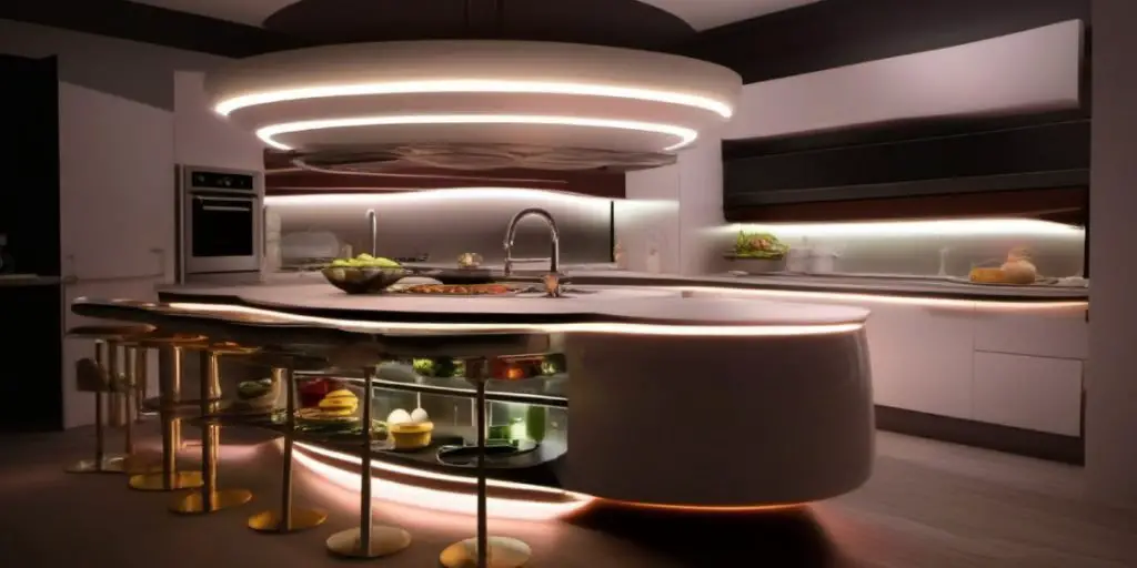 spaceship inspired kitchen